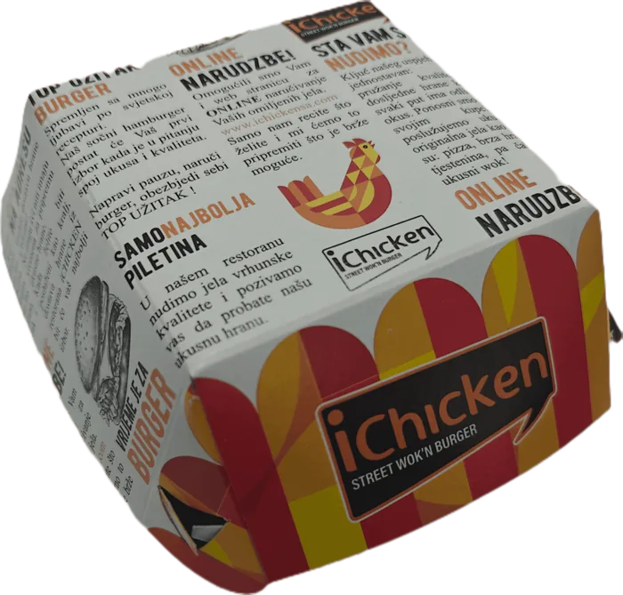 Burger kutija sa štampom za iChicken