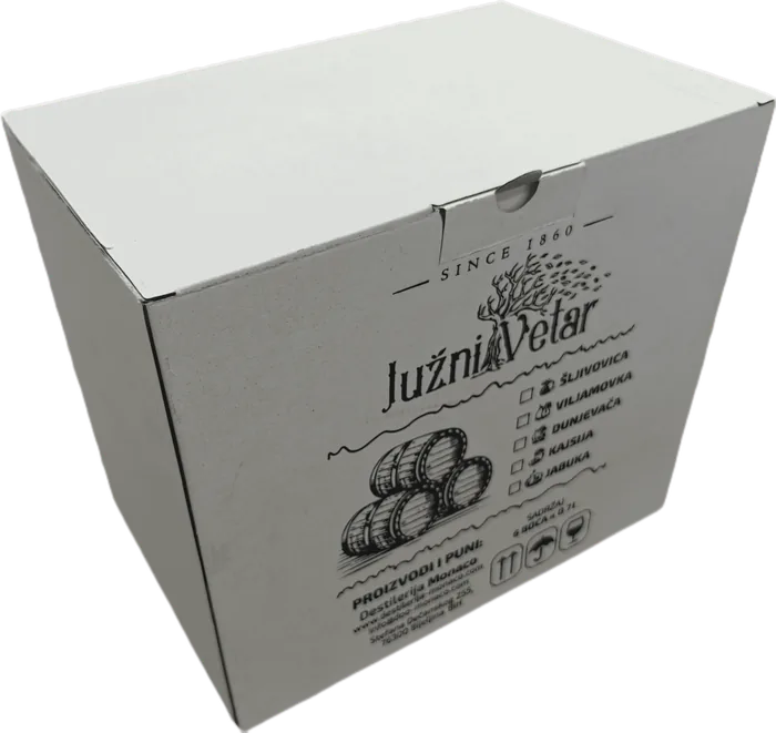 Kutija sa štampom za vino Južni vetar